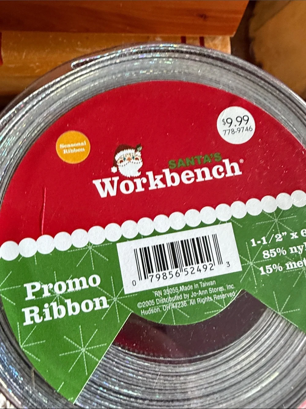 Festive Red Glitter & Holly Wired Ribbon Set - Holiday Gift Wrap